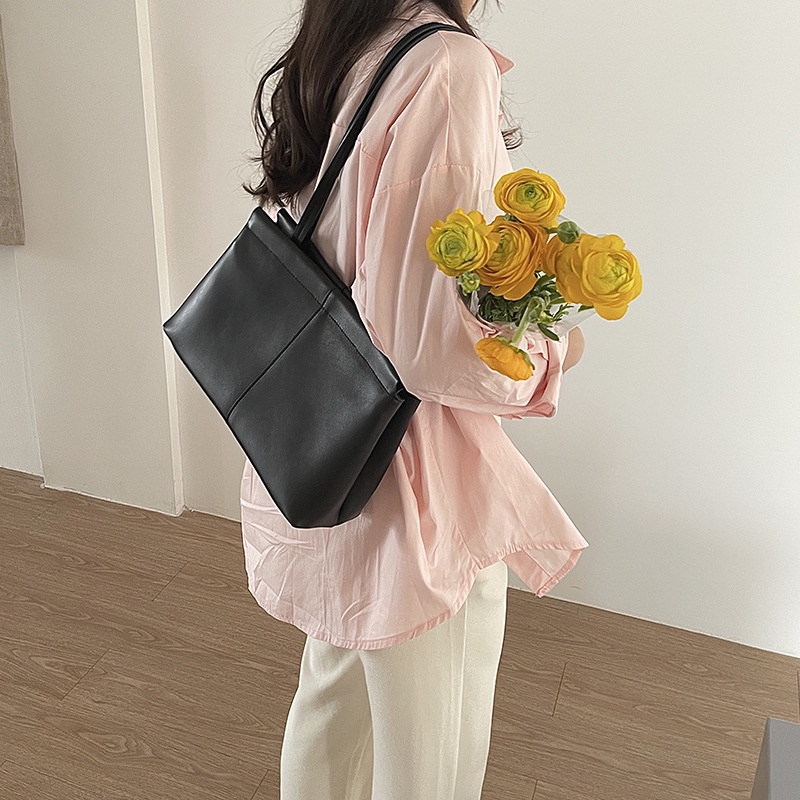 Túi Đeo Vai Sức Chứa Lớn Mềm Mại Phong Cách Hàn Quốc Đơn Giản Cho Nữ