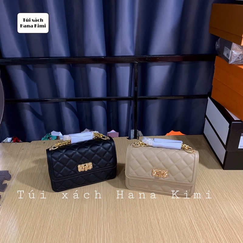 Túi đeo chéo nữ dây xích trần trám