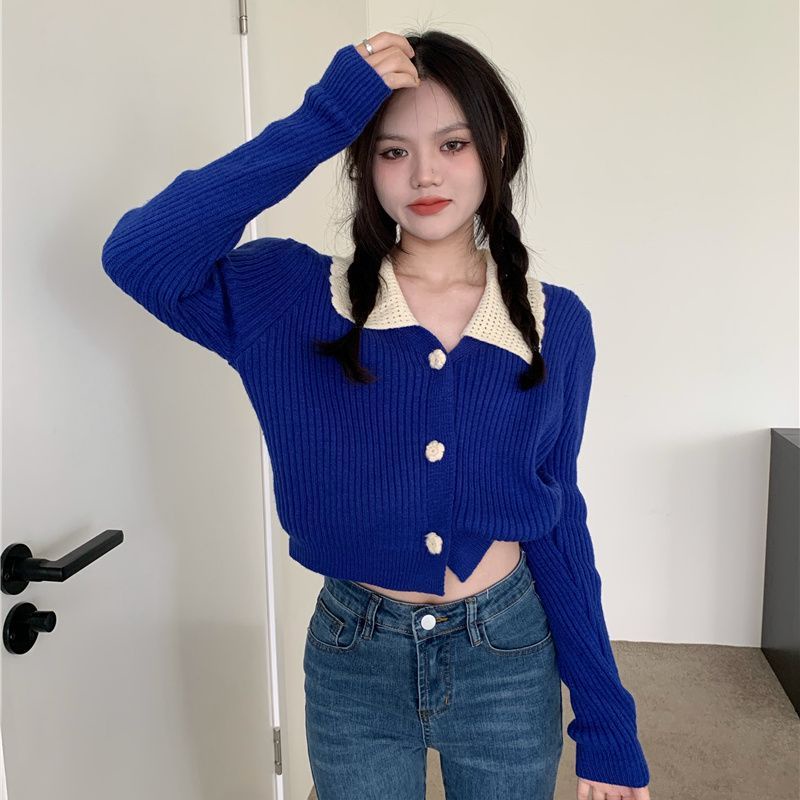 Áo Sweater Dệt Kim Tay Dài Phong Cách Hàn Quốc Thời Trang Mùa Thu Cho Nữ