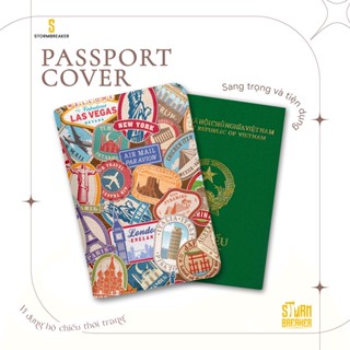 Bao Da Hộ Chiếu STORMBREAKER - Ví Đựng Passport National Symbol - Thêm Tên Cá Nhân - Màu Sắc Đen-Nâu-Trắng - LT077