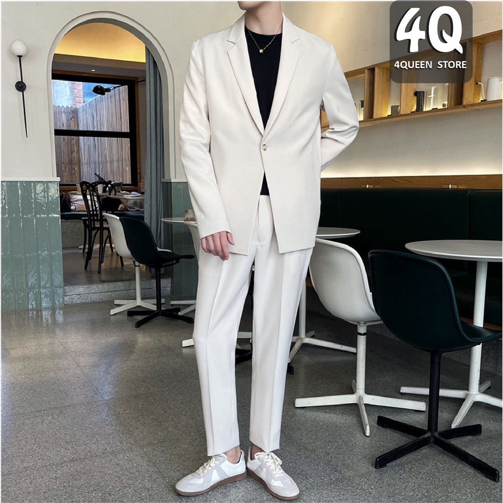 Áo khoác Blazer nam from dáng rộng Hàn Quốc, vest nam dáng rộng-VuHai