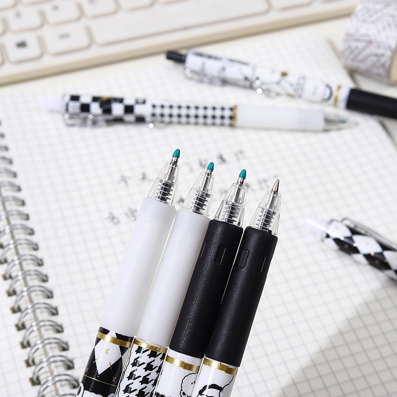 Bút Mực gel Đen Ngòi 0.5mm Họa Tiết Hoạt Hình Dễ Thương