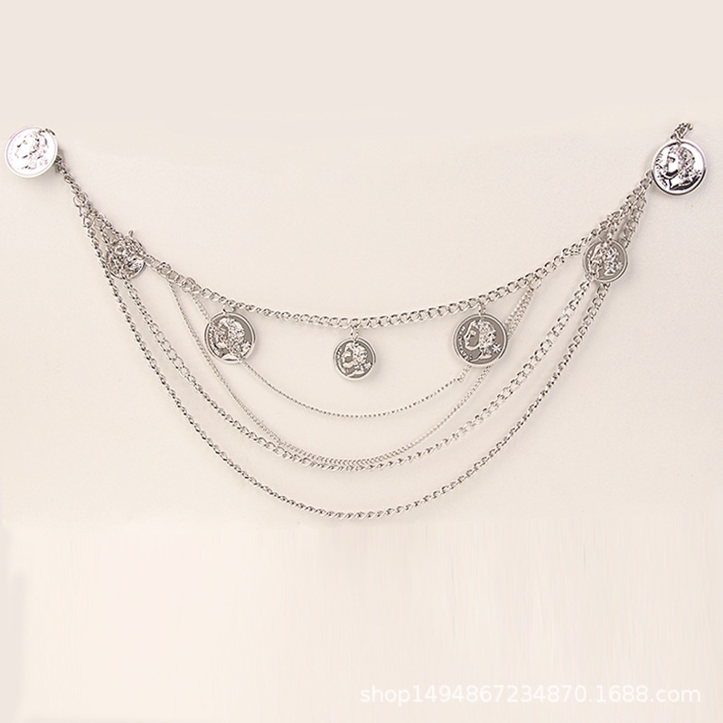 Dây Xích Đeo Hông Nhiều Lớp Bằng Hợp Kim Trang Trí Đa Ứng Dụng