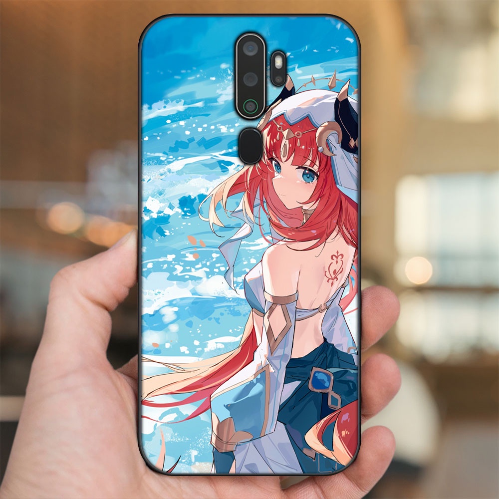 Ốp lưng Oppo A5 2020, A9 2020 viền đen in hình Nilou Genshin Impact