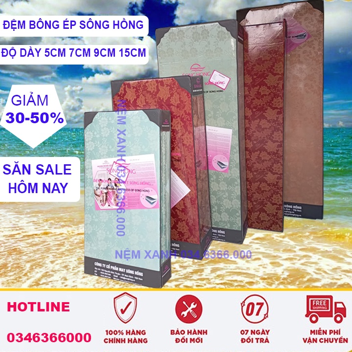 ĐỆM SÔNG HỒNG CHÍNH HÃNG VỎ GẤM
