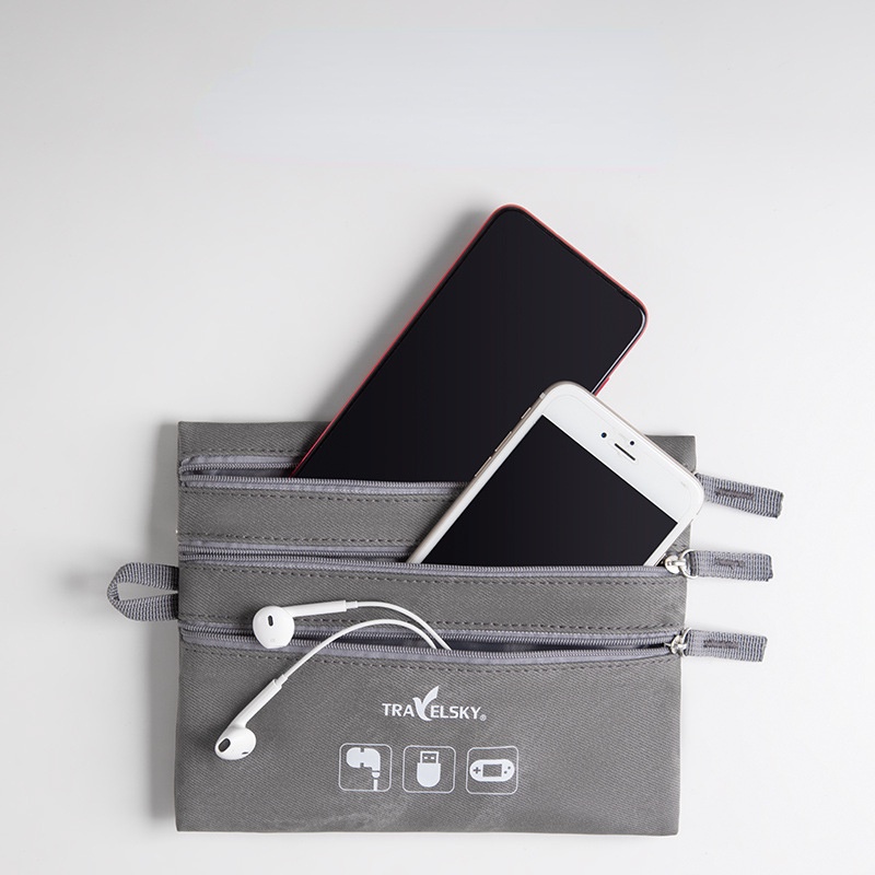 Túi Phân Loại Tiền Và Cáp Dữ Liệu Kỹ Thuật Số Đa Năng Cho Du Lịch