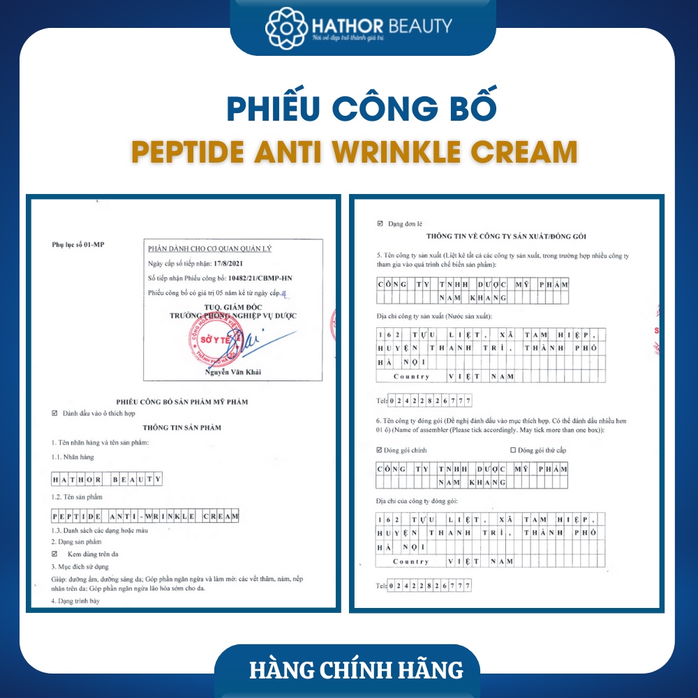 Kem dưỡng da mặt Hathor Beauty 30g giúp dưỡng trắng cấp ẩm mờ nám trẻ hóa da hiệu quả chính hãng