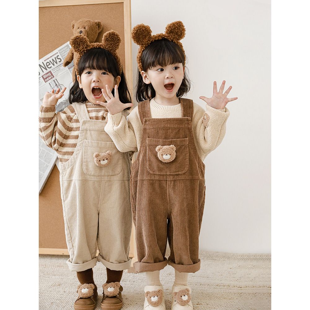 Bộ Áo Liền Quần Bằng Nhung Lông Cừu In Hình Hoạt Hình Giản Dị Thời Trang Mùa Xuân Thu Dành Cho Trẻ Nhỏ