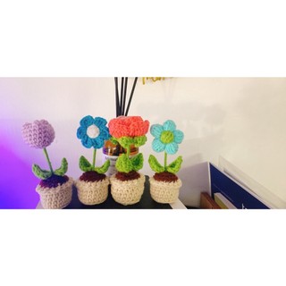 Chậu hoa len handmade mini