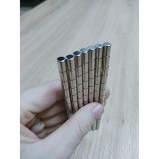 Nam châm trụ dài 5*8mm nam châm trắng hít siêu mạnh