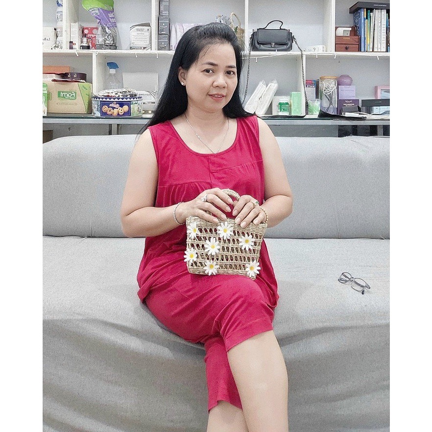 #TPS181 Đồ bộ mặc nhà, thun lửng sát nách tầng thun lụa bigsize Tuyền Phan Export Fashion (BỔ SUNG MÀU BÀI SAU )