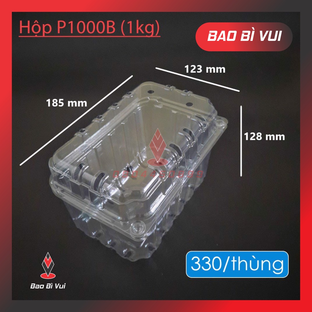 Lốc 100 Hộp đựng trái cây có lỗ thông hơi