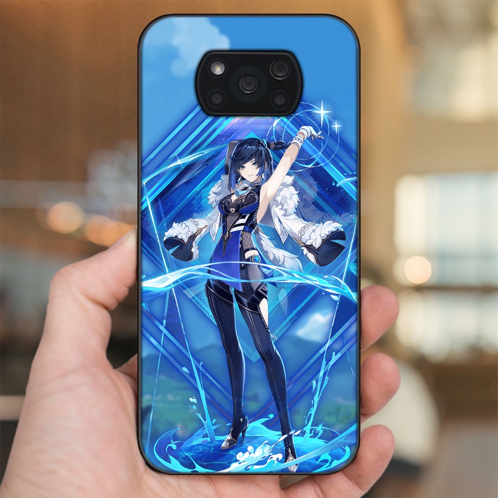 Ốp lưng Xiaomi Poco X3, Poco X3 Pro, Poco X3 NFC viền đen in hình Yelan Genshin Impact