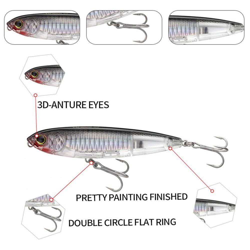 MUVAKO Mồi Câu Cá Giả Mùa Đông 9071 Họa Tiết Sọc Phong Cách Nhật Bản