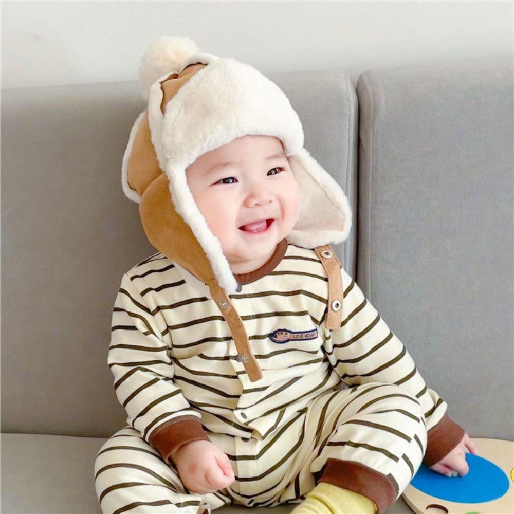 Mũ Trùm Đầu Bảo Vệ Tai Bằng Vải Bông Thoải Mái Phong Cách Hàn Quốc Dành Cho Trẻ Em