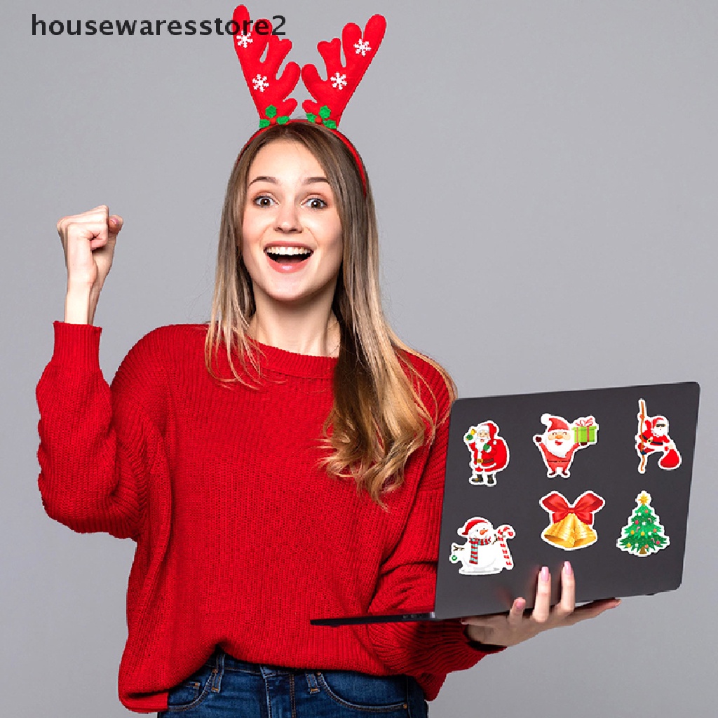 Set 2 / 50 Miếng Dán Chủ Đề Giáng Sinh Trang Trí Laptop / Guitar / Ván Trượt / Hành Lý