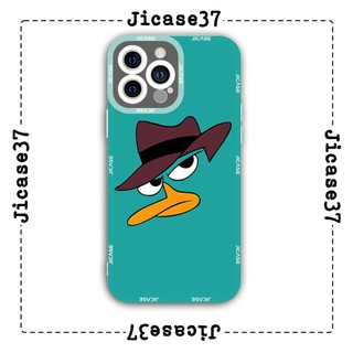 Ốp lưng iphone và samsung xiaomi oppo cạnh vuông Jicase thú mỏ vịt perry