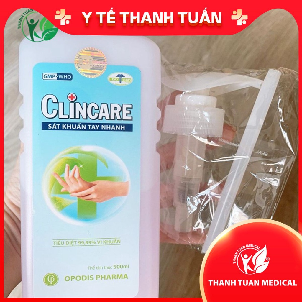 Combo 2 Chai Nước Dung Dịch Rửa Tay Khô Sát Khuẩn Nhanh CLINCARE 500ml