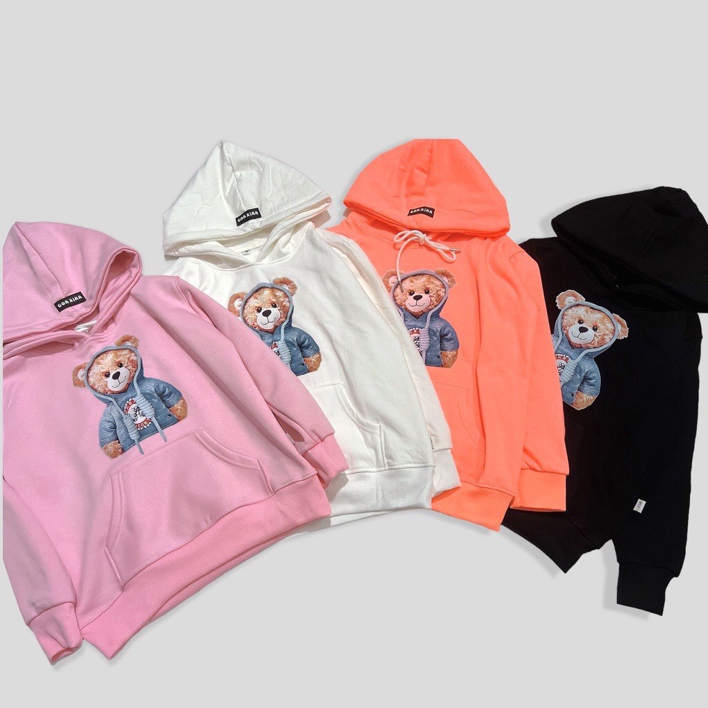 Áo nỉ có mũ hoodie Chan Chan form rộng nỉ bé trai