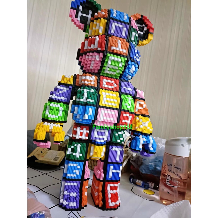 Xếp hình Gấu Bearbrick jinx 55cm  ô chữ Đồ chơi lắp ráp mô hình cỡ lớn Hàng Đẹp bear bricK