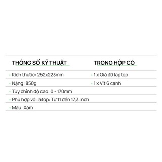 Giá đỡ Laptop khung nhôm HyperWork L1
