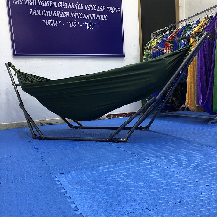 Võng dù cá sấu 2 lớp dài 2,4m rộng dãi thoải mái