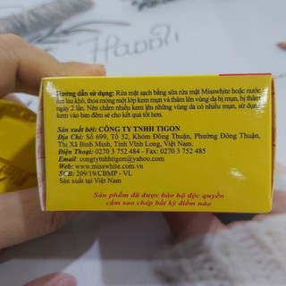 Kem mụn và thâm Miss~White 12g