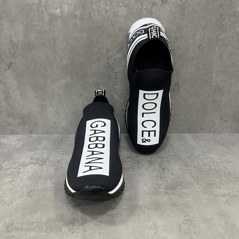 Giầy lười slipon dolce chun sc chữ in cực chất 2396, giầy thể thao nam quảng châu siêu êm chân