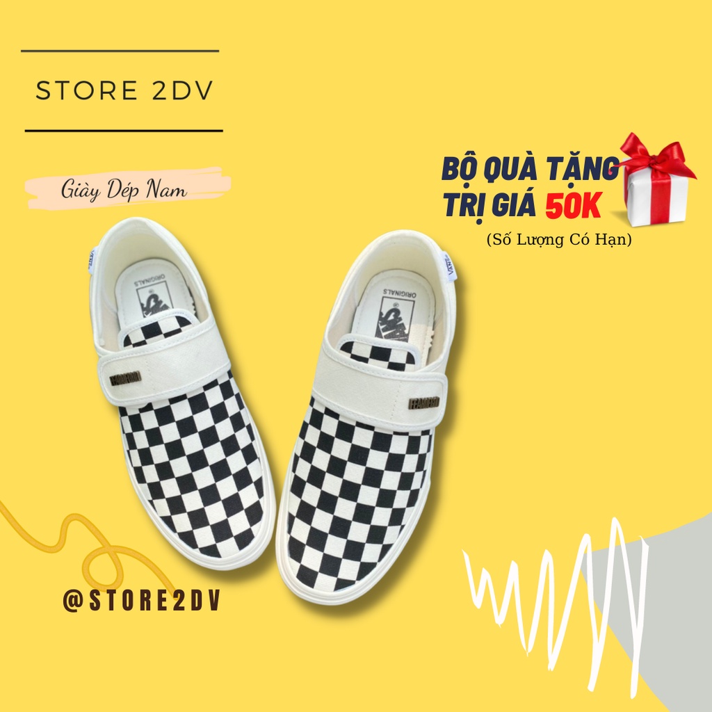 Giày Vans Caro Dán Giầy Nam Xỏ Vans Dán