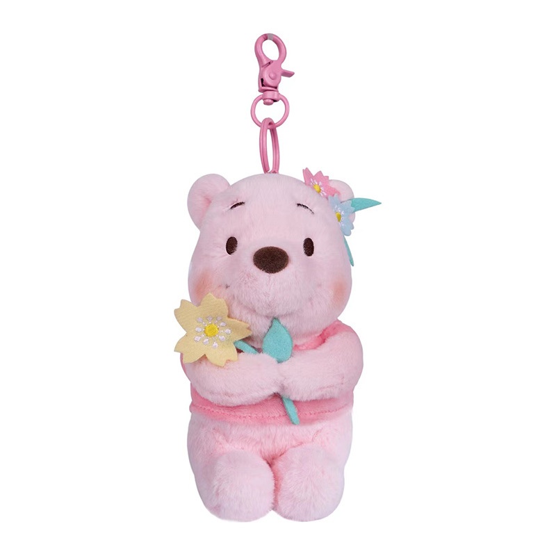 Móc Khóa Hình Gấu Bông Dâu Tây Disney Dễ Thương