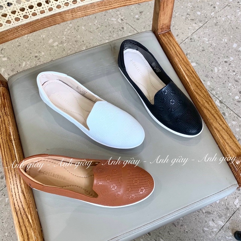 GB24-Giày slipon mũi tròn  da lì mềm cao cấp VNXk nâng đế 2p phù hơp đi học , đi làm, du lịch( ảnh thật, kèm video)