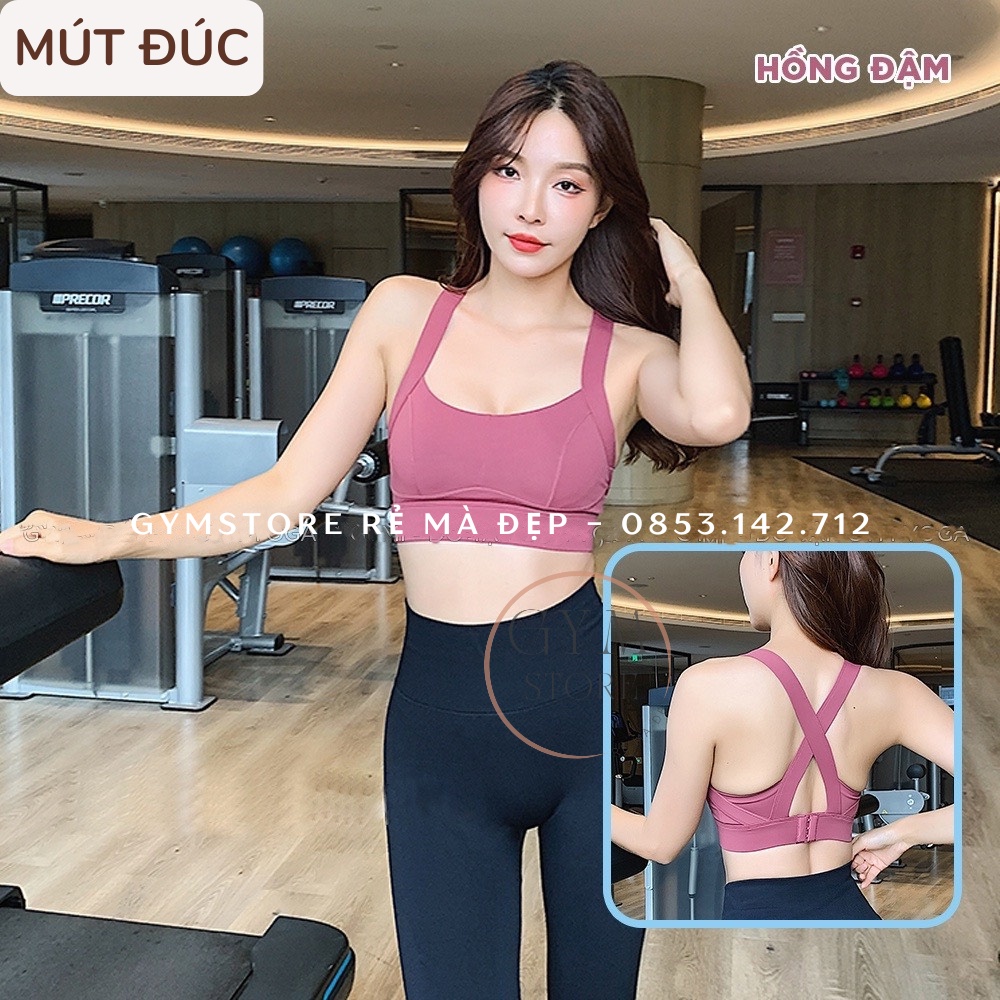Áo Bra Tập Gym Mút Đúc❤️𝐇𝐀̀𝐍𝐆 𝐗𝐈̣𝐍❤️ Áo lót thể thao nữ tập Pilate Yoga Thun Poly Thoáng Mát Đồ Tập Rẻ Đẹp 𝐆𝐘𝐌𝐒𝐓𝐎𝐑𝐄 803