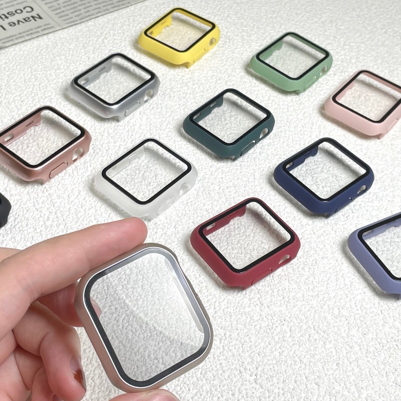 Kính Ốp Bảo Vệ Mặt Đồng Hồ 49mm 45mm 41mm 44mm 40mm Cho iWatch Ultra 8 7 Se 6 5 4