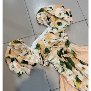 Đầm babydoll lụa in hoa xuất xịn