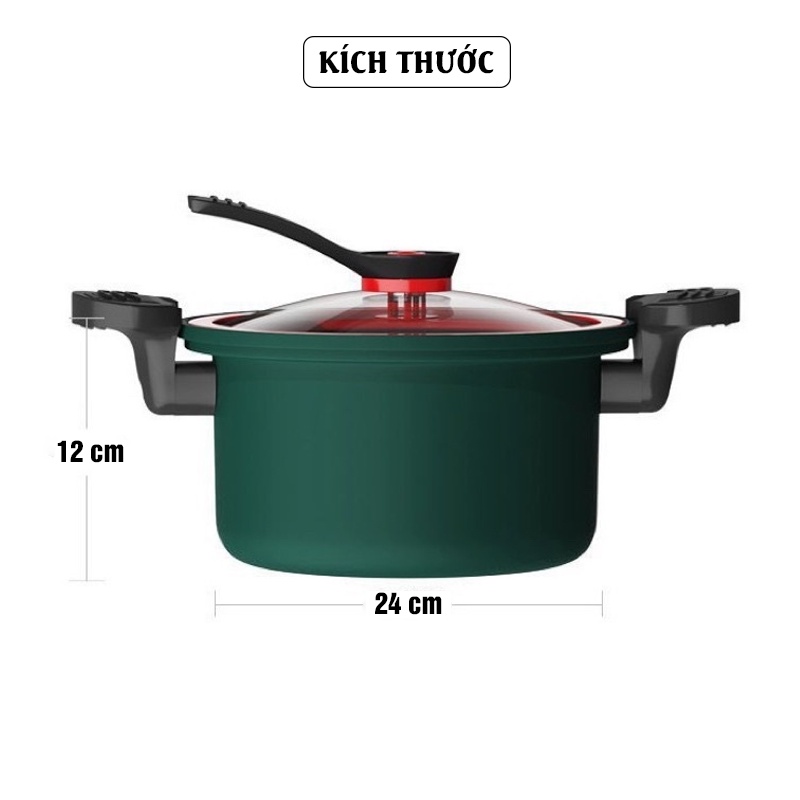 Nồi Áp Suất Đa Năng Mini Pot 3.5L Dùng Cho Mọi Loại Bếp Từ, Bếp Gas, Bếp Hồng Ngoại