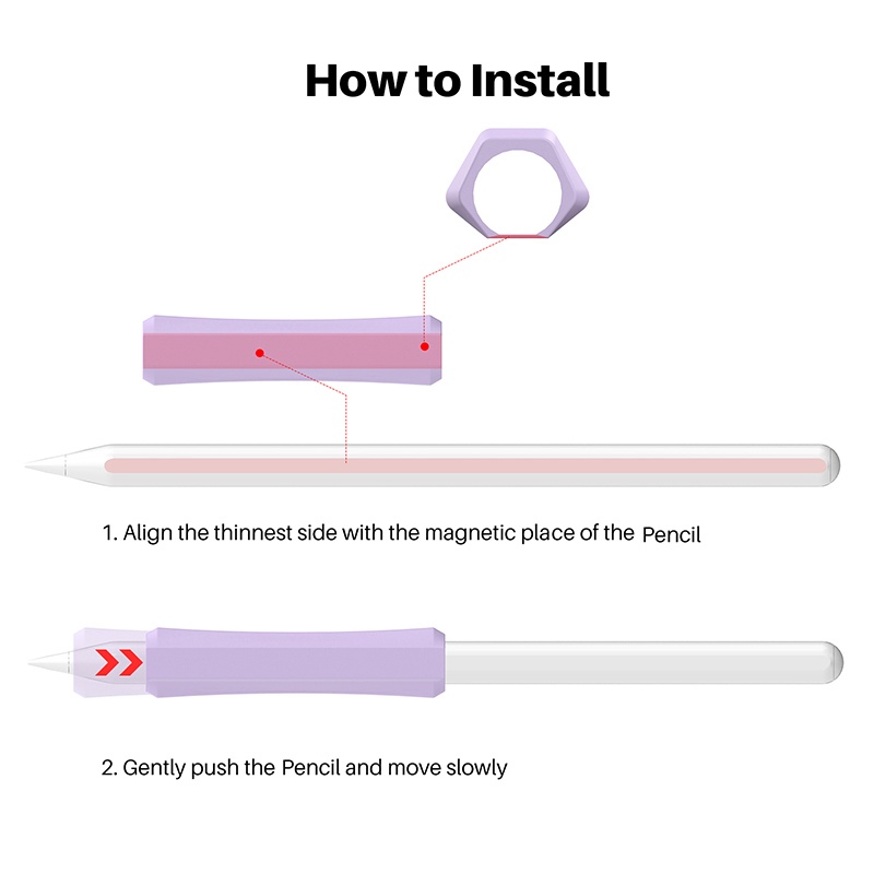 3-Gói Giữ Bút Chì Tiện Dụng Bao Bọc Bao Tay Bằng Silicone Tương Thích Với Apple Pencil Thế Hệ Thứ 2