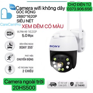 Camera wifi ngoài trời xoay 360 độ sony 20hs500 ptz 8 led 3.0mp full hd - xem đêm có màu - đàm thoại 2 chiều