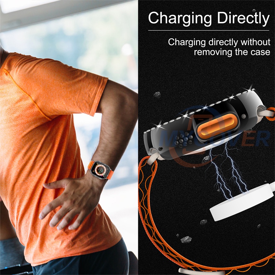 Ốp Bảo Vệ Đính Kim Cương Cho Apple Watch Series Ultra 8 7 6 SE 5 4 3 2 1 iWatch Size 49mm 41mm 45mm 44mm 42mm 40mm 38mm