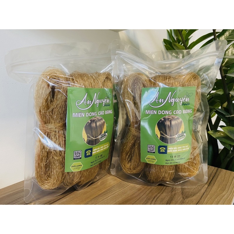 Miến dong Cao Bằng 100% từ bột dong tự nhiên chính gốc Cao Bằng KL 1kg