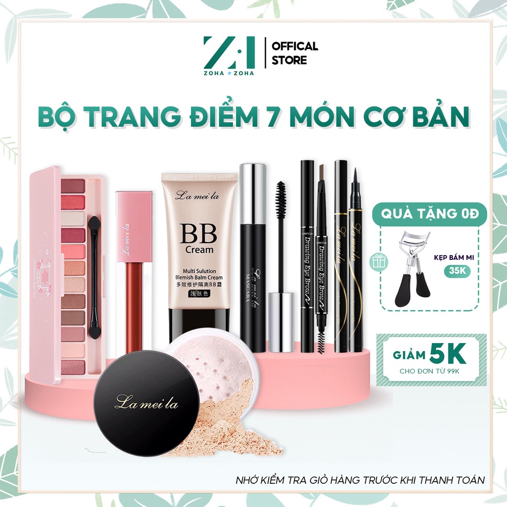 Bộ trang điểm 🎁FREESHIP 50K🎁 Set trang điểm đầy đủ cơ bản LAMEILA 7 món ZH-BTD-L701