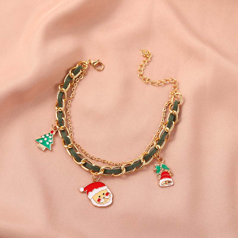 Vòng Đeo Tay Họa Tiết Giáng Sinh Thời Trang Dễ Thương Bắt Mắt