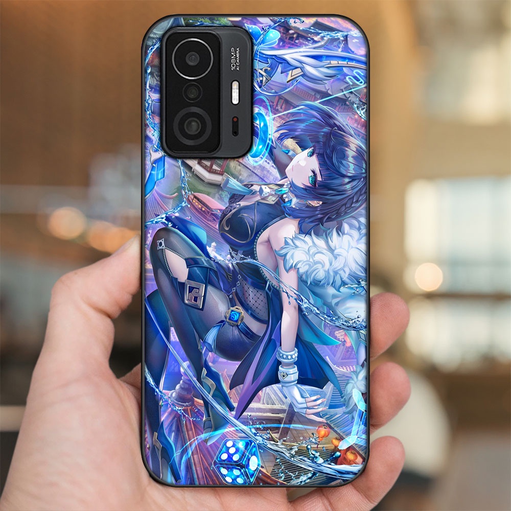 Ốp lưng Xiaomi 11T Pro 5G viền đen in hình Yelan Genshin Impact