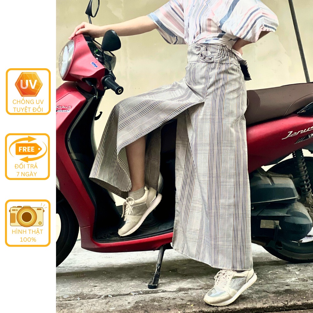 Váy Chống Nắng Xẻ Tà Kaki Dày Mềm Có Túi Phù Hợp Cho Xe Số Xe Ga Và Ngồi Sau Có Nút Bấm Chắc Chắn Talabishop