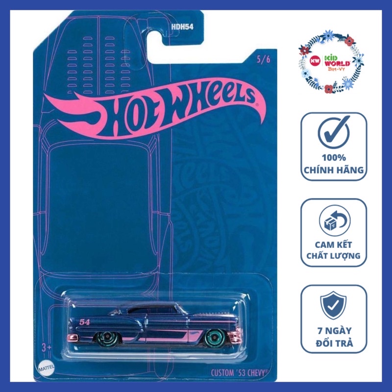 Xe mô hình Hot Wheels Pearl And Chrome Series Custom '53 Chevy HDH65.