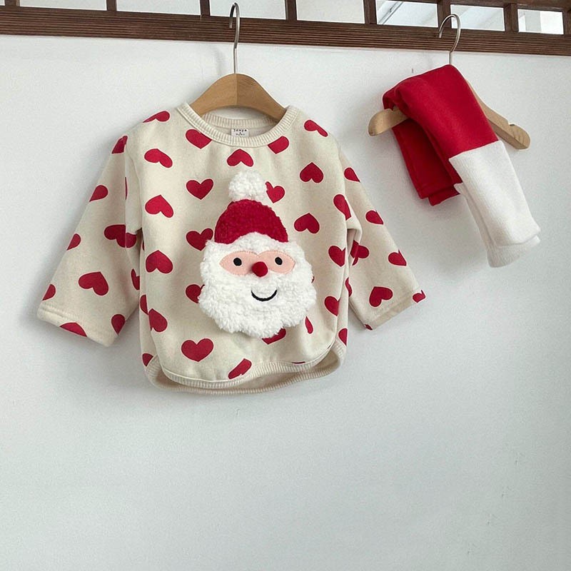 Áo Sweater Tay Dài Cổ Tròn Thoải Mái Họa Tiết Giáng Sinh Z5H7 Cho Bé 0-3 Tuổi