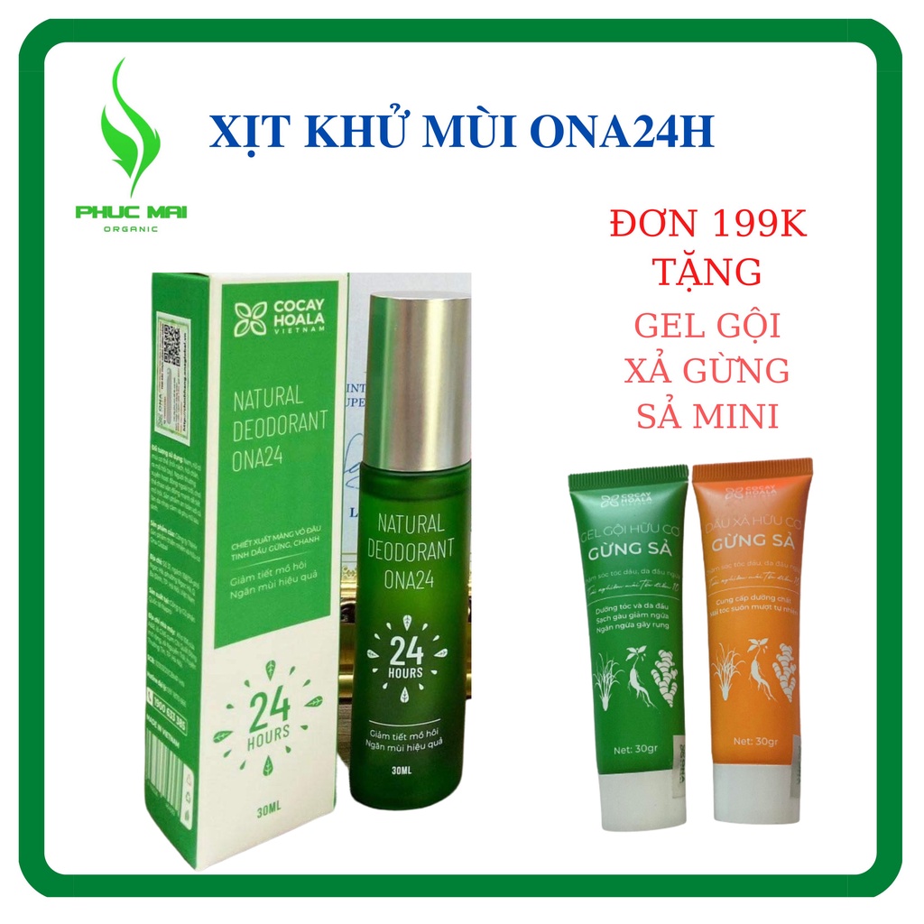 Xịt Khử Mùi Ona24_ Cỏ Cây Hoa Lá