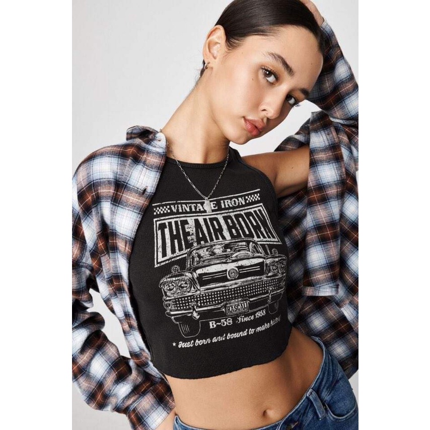 Áo sát nách, Croptop ba lỗ in nhiều mẫu