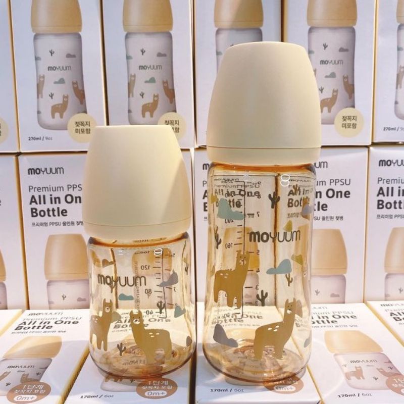Bình sữa Moyuum Hàn Quốc 170ml/270ml phiên bản mới Lạc Đà, Moyuum Vàng
