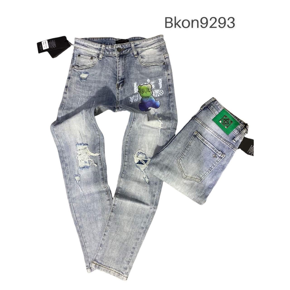Quần Jean Nam,Jean Dài Nam Co Giãn Cao Cấp,Thêu Logo Cao Cấp, Khóa Kéo Ngay Gối [Chụp Thật 100%]