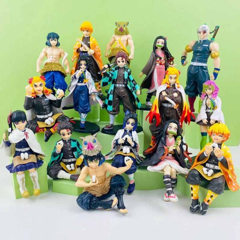 Mô hình Kimetsu no Yaiba KNY cao 15-17cm No Box đế đen